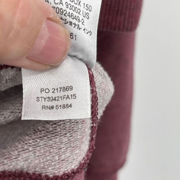 Patagonia Maroon Long Sleeve Organic Cotton Blend Bear Hooded Sweatshirt Small - Picture 5 of 6